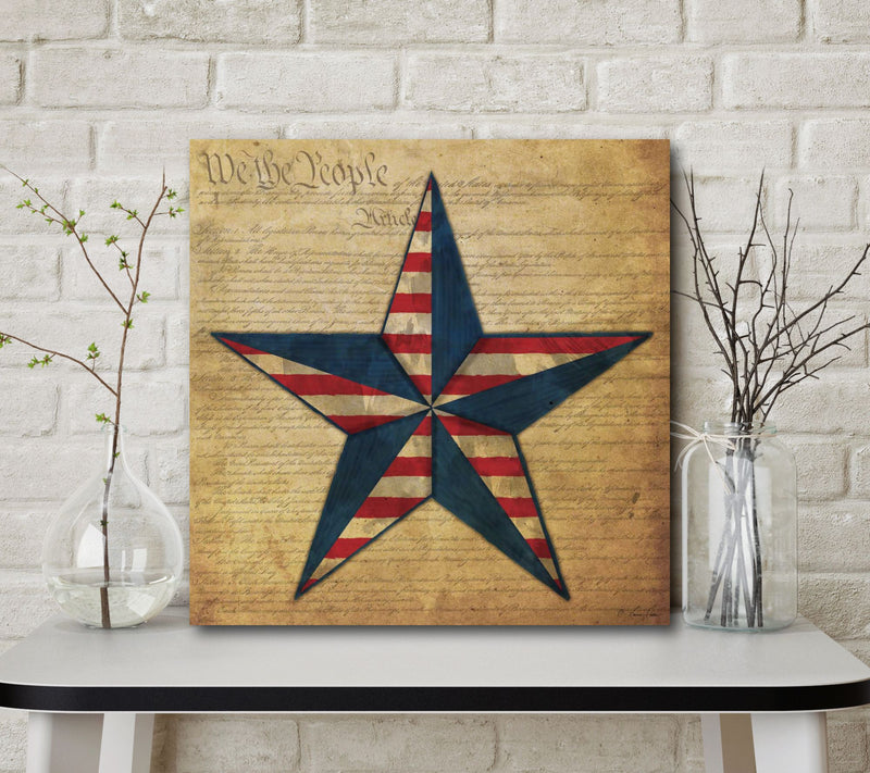 Courtside Market Flag Star I 16" x 16" Canvas — View 7