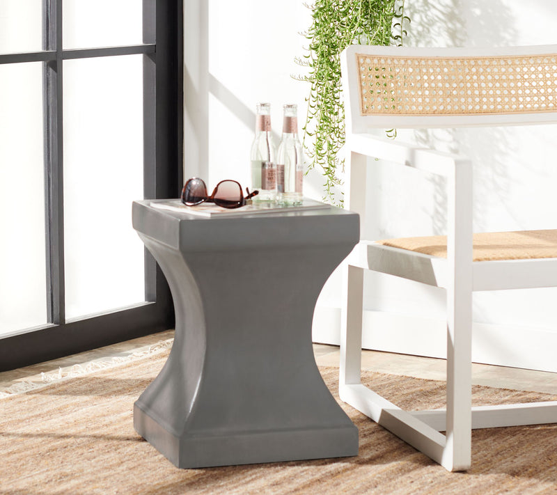 Safavieh Curby Indoor/Outdoor Modern Concrete Accent Table — View 7