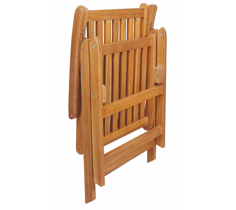 Northlight Set of 2 Brown Acacia 42" Folding Chairs — View 5