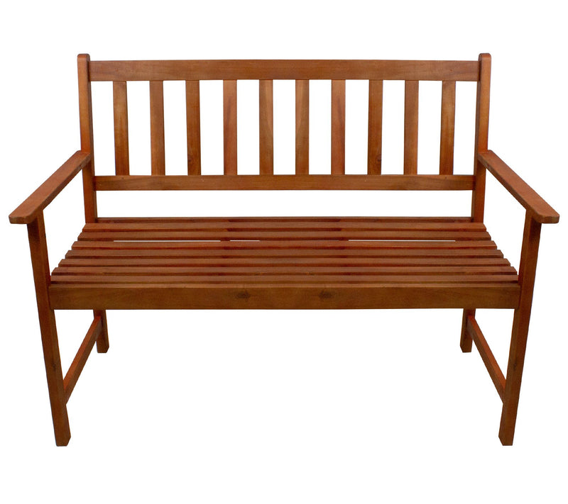 Northlight 48" Light Brown Acacia Wood Outdooratio Bench — View 3