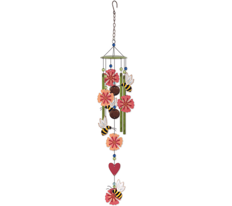 Honeybees & Flowers Wind Chimes — Main view