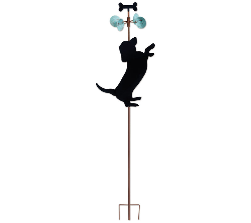 Sunset Vista Designs Black Dog Silhouette Garden Stake Spinne — Main view