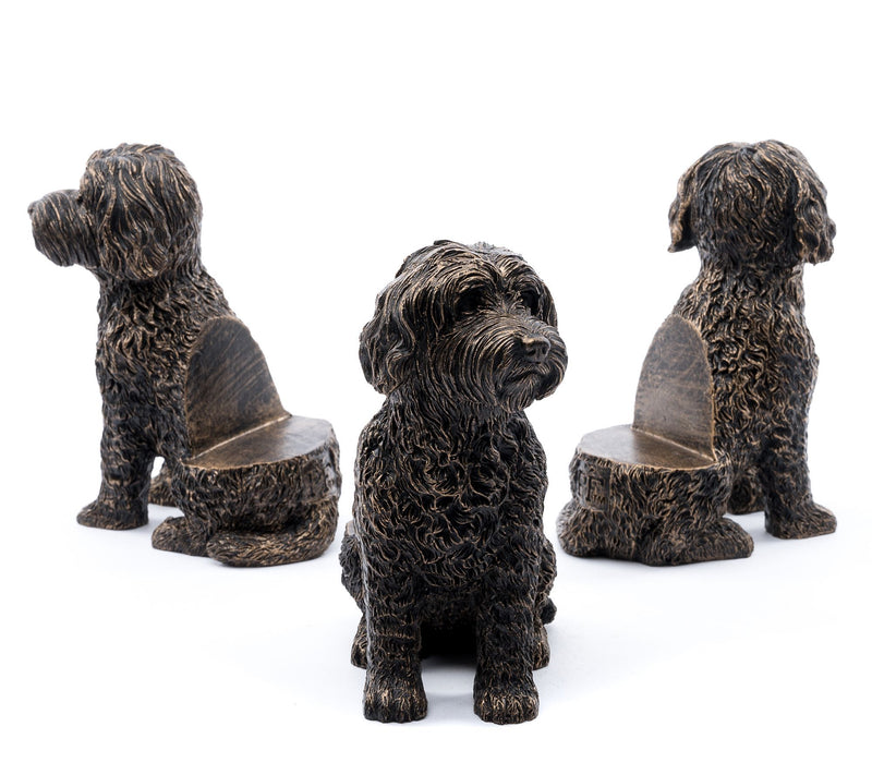 Potty Feet S/3 Antique Bronze Schnauzer — Main view