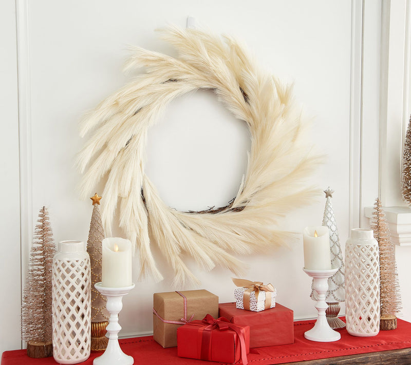 Luxe Rachel Zoe 31" Silky Pampas Wreath — View 5