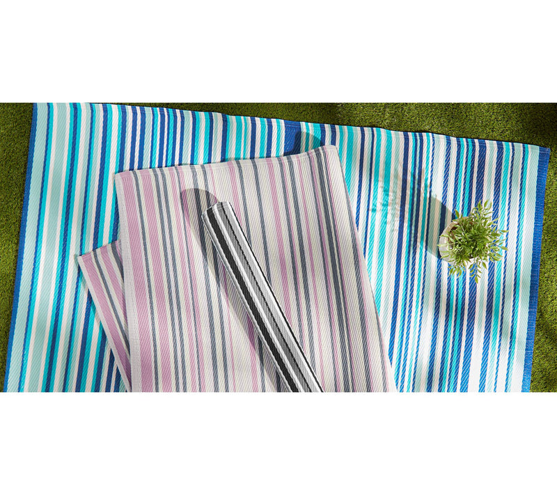 Design Imports Multi Tone Stripe Outdoor Rug 4' x 6' — View 13