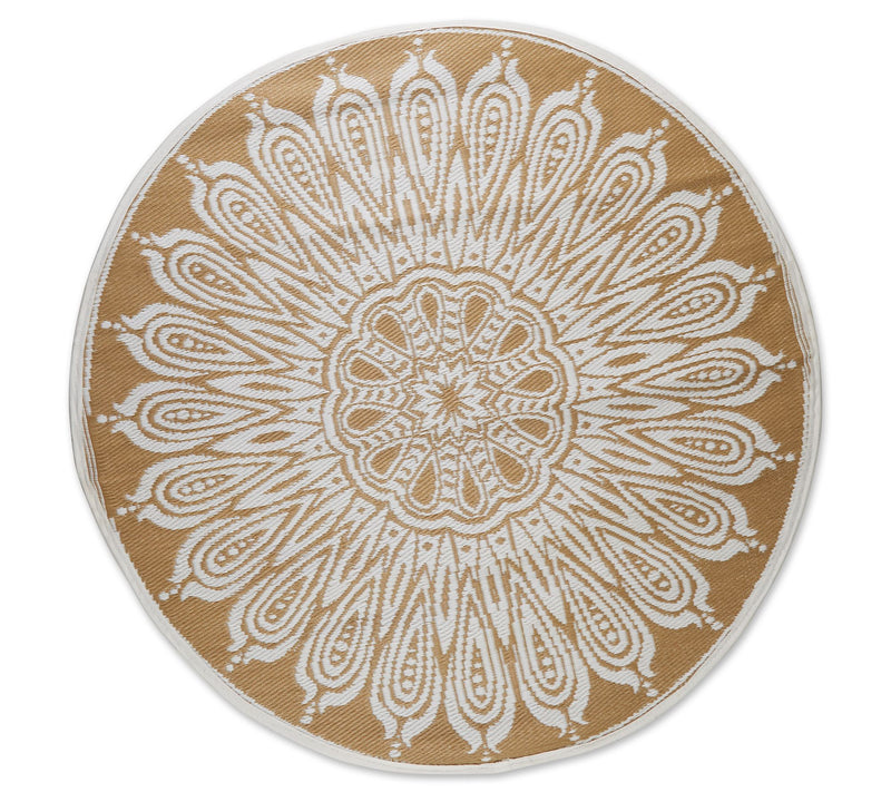 Design Imports Reversible Sunflower Outdoor Rug5' Round — View 7