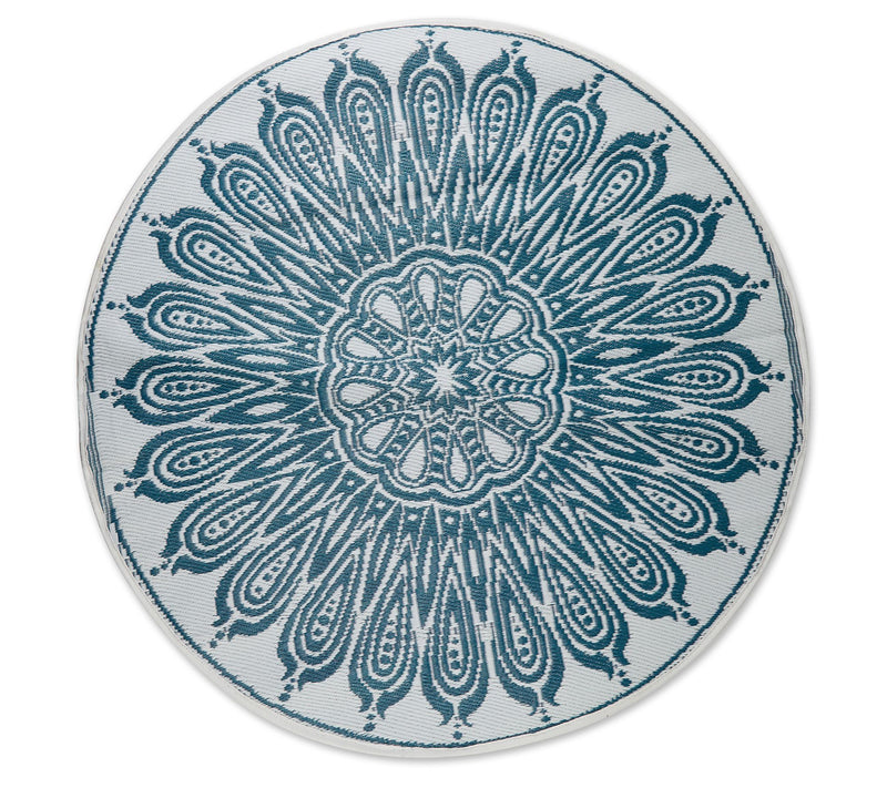 Design Imports Reversible Sunflower Outdoor Rug5' Round — View 8