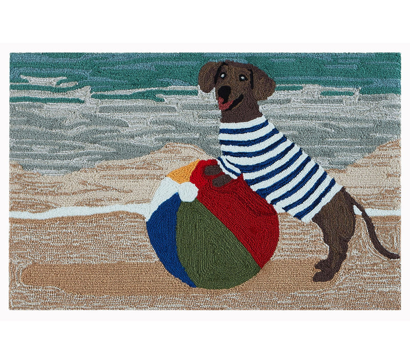 Lush Decor Frontporch Coastal Dog In-Out Rug Oean 20" x 30" — View 3