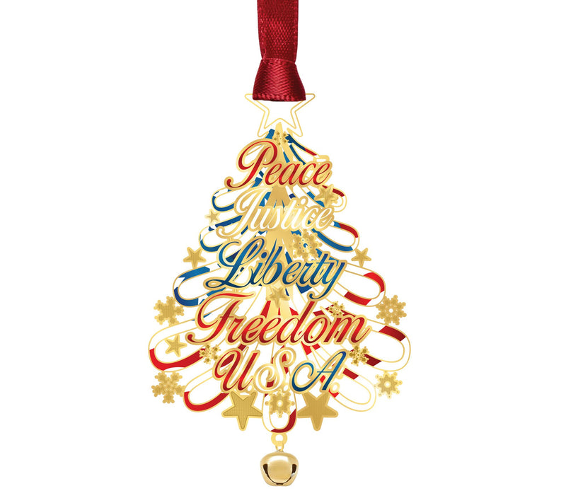 Red, White, and Blue Tree Shaped Ornament — View 3