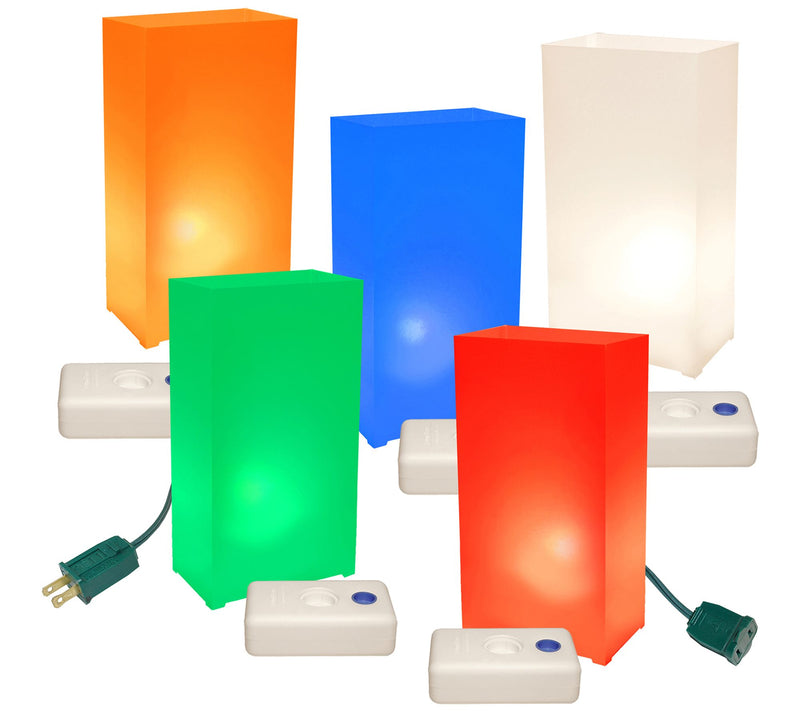 Electric Luminaria Kit with LumaBases - Multico lor (10 Count) — View 3