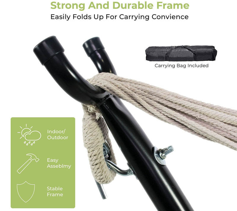 Backyard Expressions Hammock & Frame Combo withCarry Bag — View 12