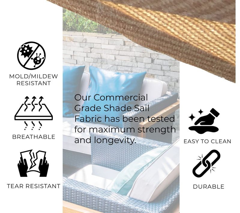 Backyard Expressions 10x10x10 Triangle Sunshade Sail, UV Block — View 10