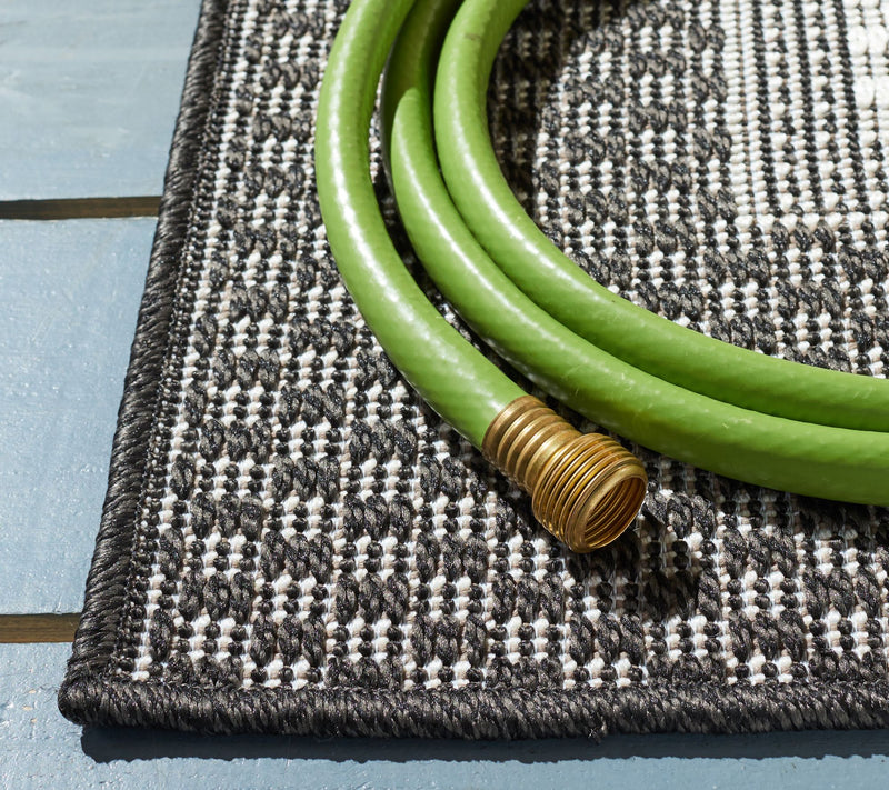 Martha Stewart In/Outdoor Charcoal 5'-5" X 7'-7" Rug — View 4