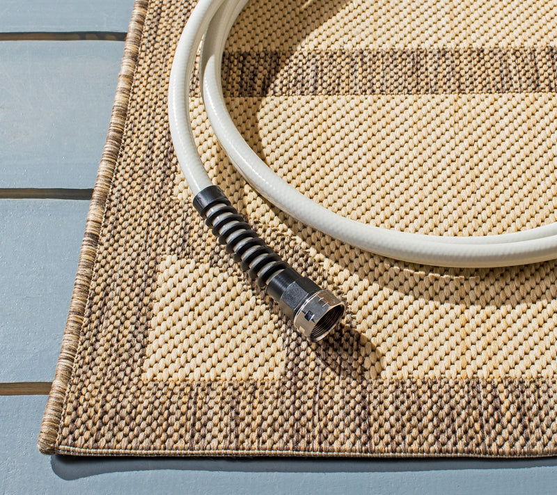 Martha Stewart Outdoor Fretwork Dark Beige 6'7"x 9'6" Rug — View 4