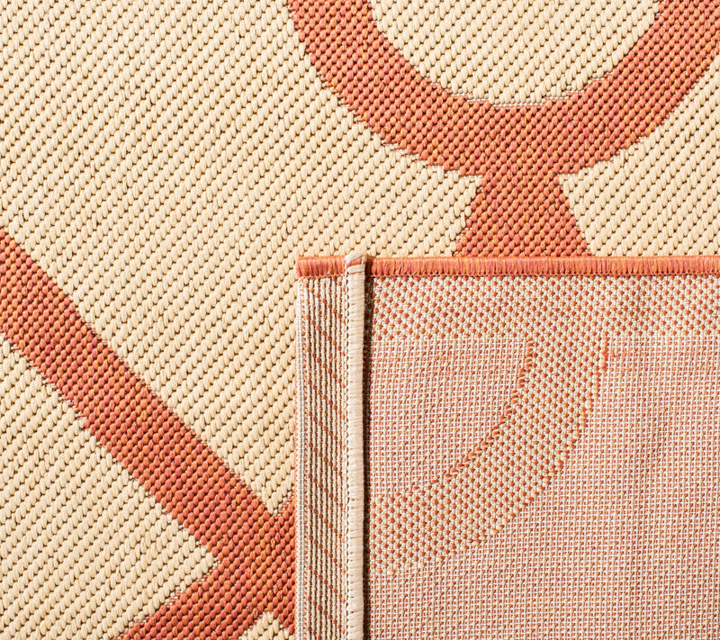 Martha Stewart Outdoor Fretwork Terracotta 6'7"x 9'6" Rug — View 5