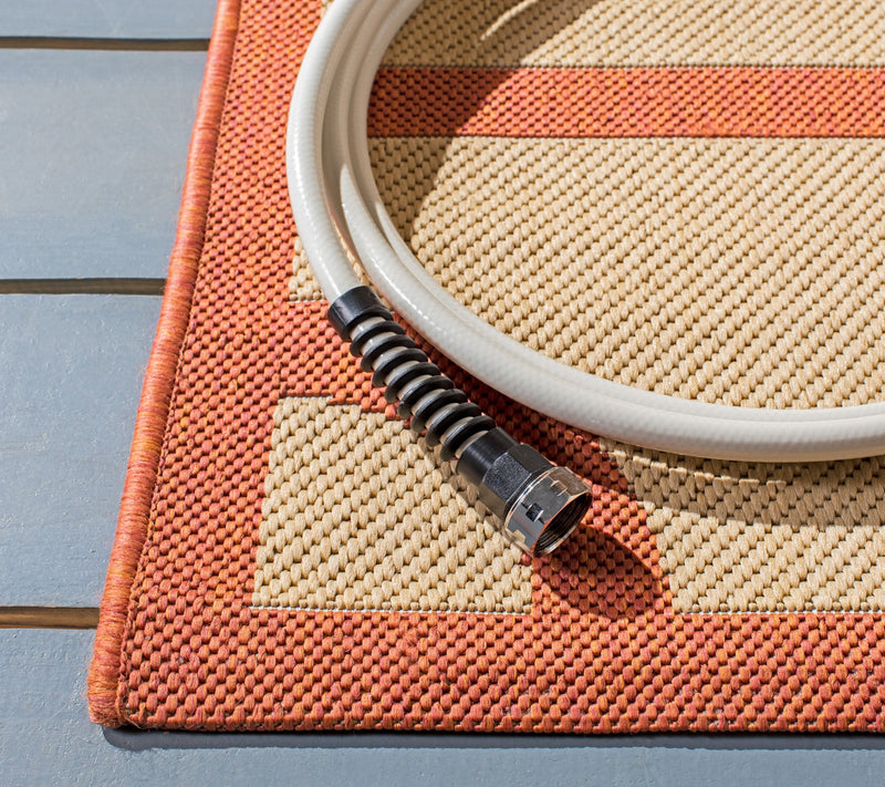 Martha Stewart Outdoor Fretwork Terracotta 2'7"x 5' Rug — View 4