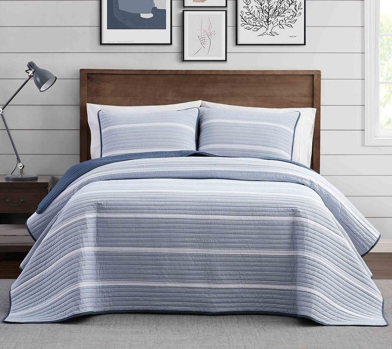 Brooklyn Loom Niari Yarn Dye Stripe Full/QueenQuilt Set — View 3