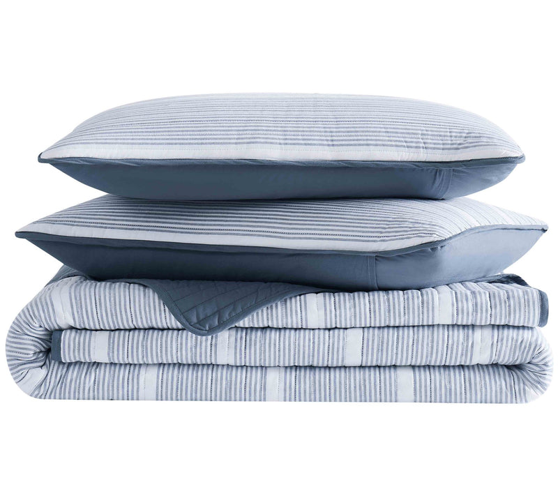Brooklyn Loom Niari Yarn Dye Stripe Full/QueenQuilt Set — View 8