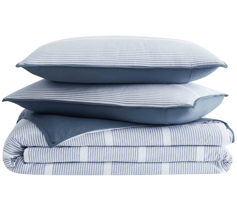 Brooklyn Loom Niari Yarn Dye Stripe Full/QueenDuvet Cover Set — View 8