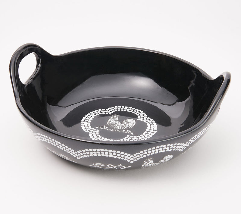 Temp-tations Doodle Doo 3-qt Deep Serving Bowl with Handles — View 9
