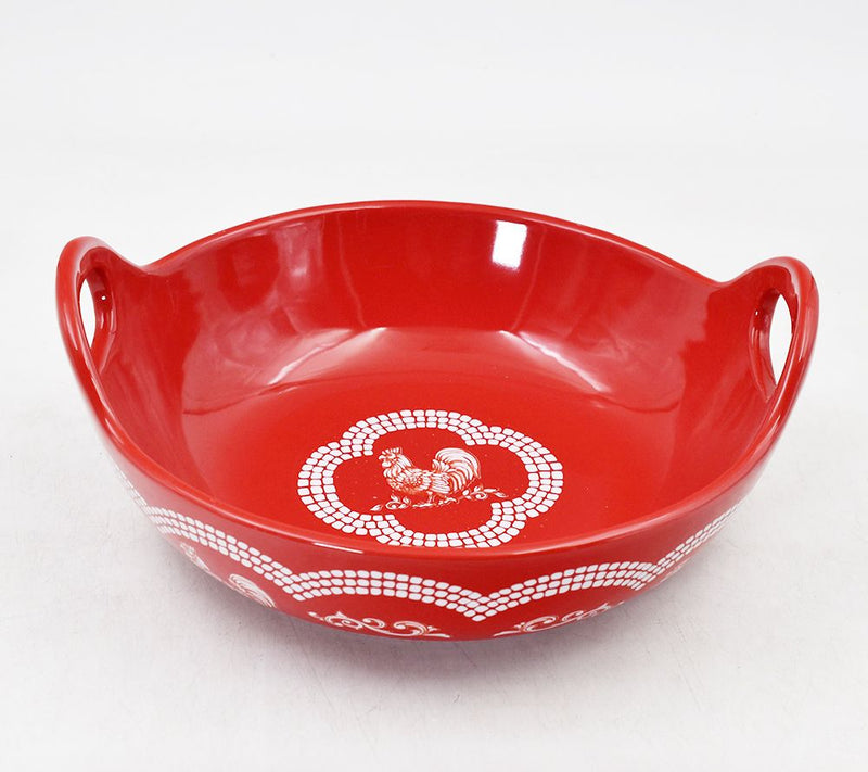 Temp-tations Doodle Doo 3-qt Deep Serving Bowl with Handles — View 5