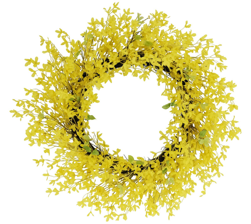 Puleo 30" Winter Jasmine Floral Spring Wreath — Main view