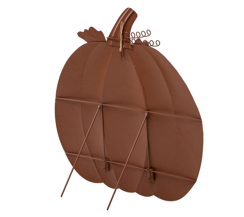 Glitzhome Big and Bold Fall Autumn Metal Pumpkin Yard Stake — View 7