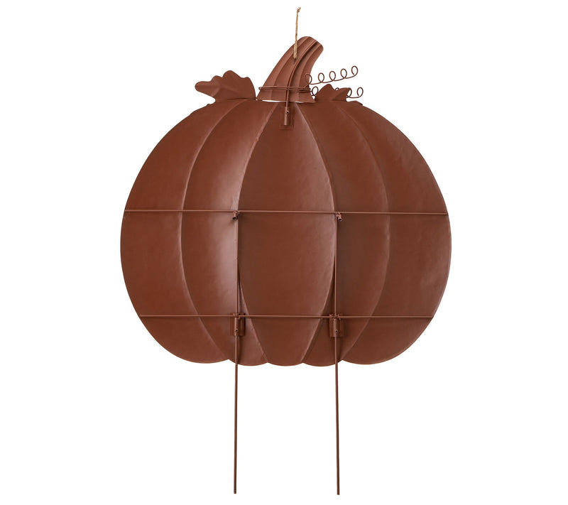 Glitzhome Big and Bold Fall Autumn Metal Pumpkin Yard Stake — View 6