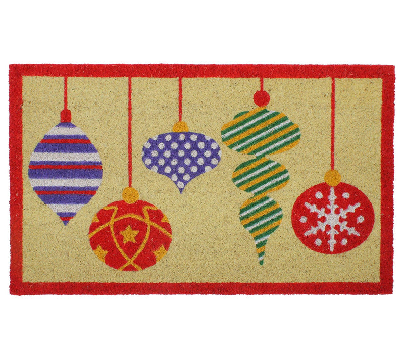 Northlight Ornament 18x30  Doormat w/ Red Border — View 3