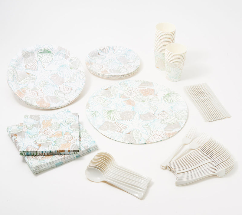 Designing Dining 168-Pc Disposable Celebration Dinnerware Set — View 5