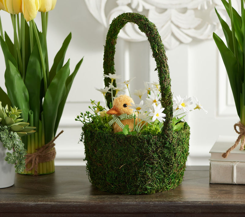 Moss Basket with Animal and Flowers by Valerie — View 4