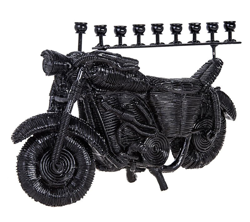 Copa Judaica Black Motorcycle Menorah — View 3