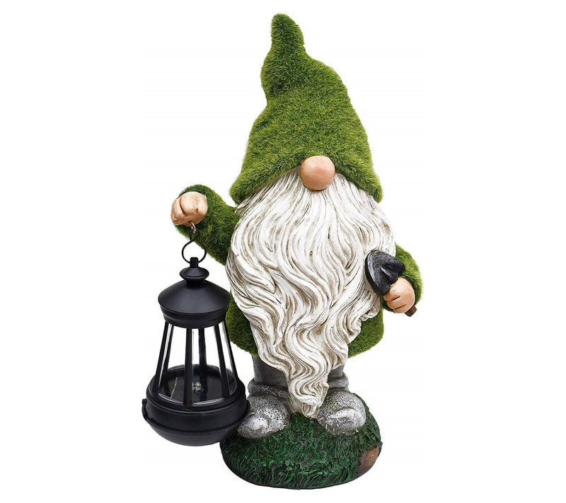 Solar Bearded Grassy Gnome Garden Statuary by Hnnykome — Main view