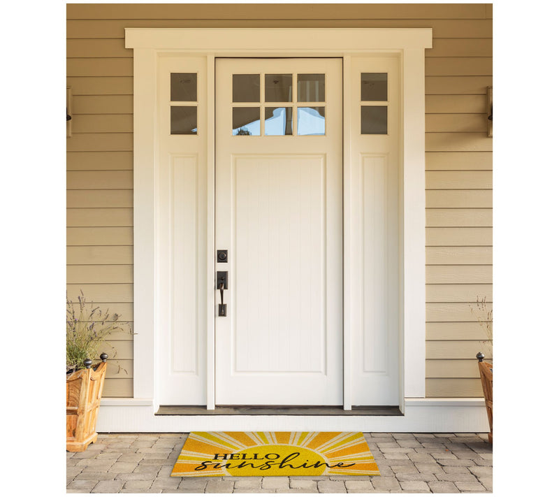 Design Imports Yellow Hello Sunshine 18x30 Doormat — View 5