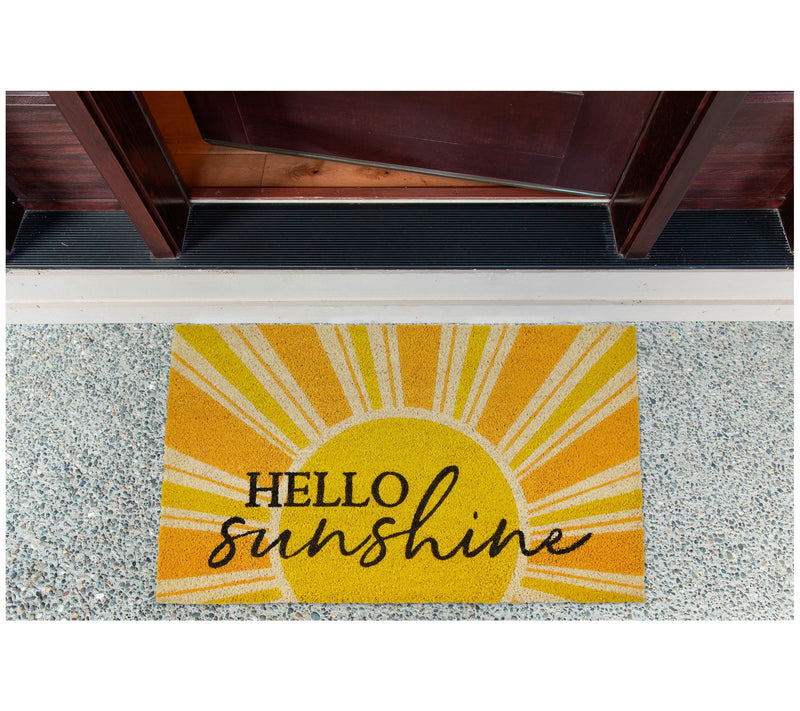 Design Imports Yellow Hello Sunshine 18x30 Doormat — View 6
