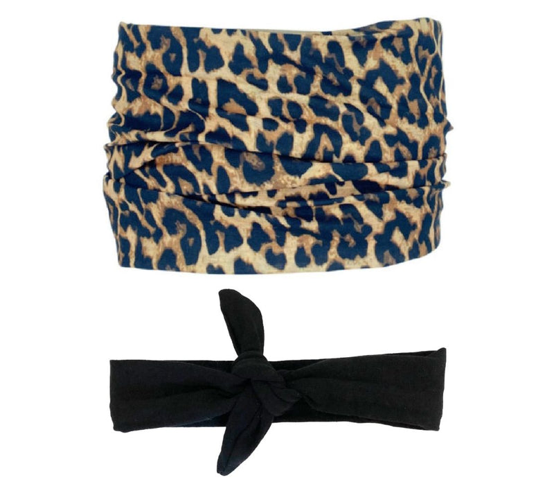 Headbands of Hope Jane Tube Turban and Black Knotted Headband — Main view