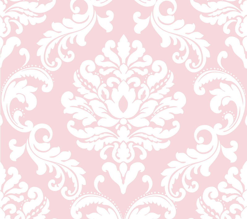 Pink Ariel Peel & Stick Wallpaper — View 3