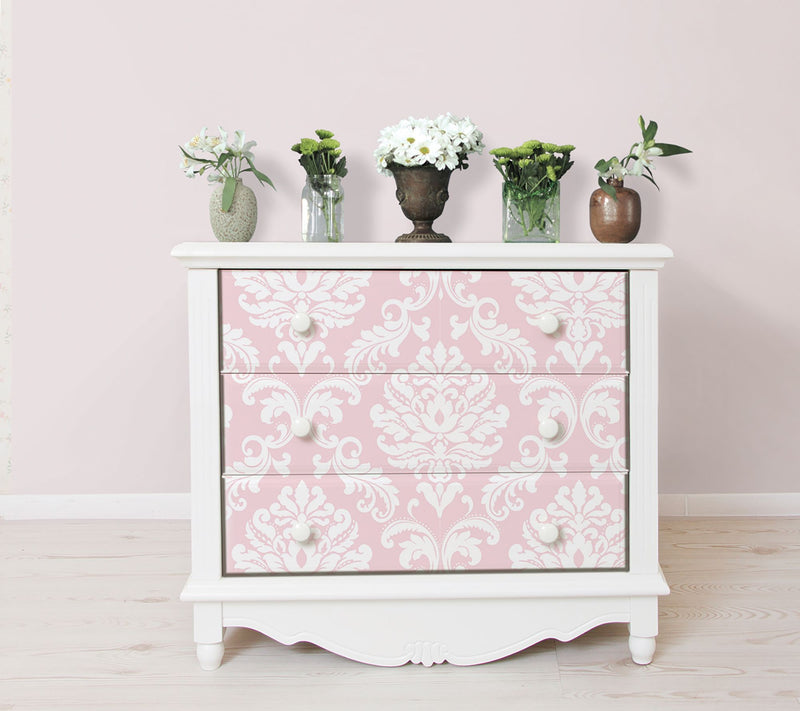 Pink Ariel Peel & Stick Wallpaper — View 4