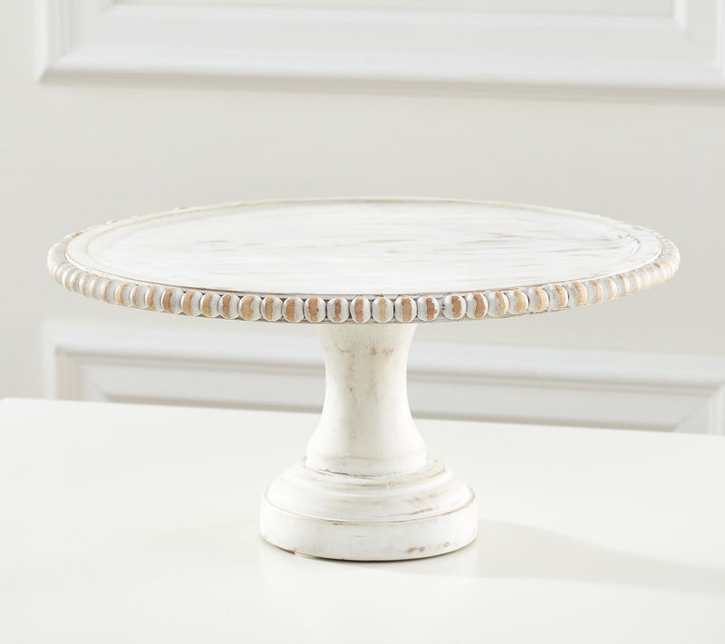 Wooden Beaded Display Stand with Pedestal by Valerie — View 2