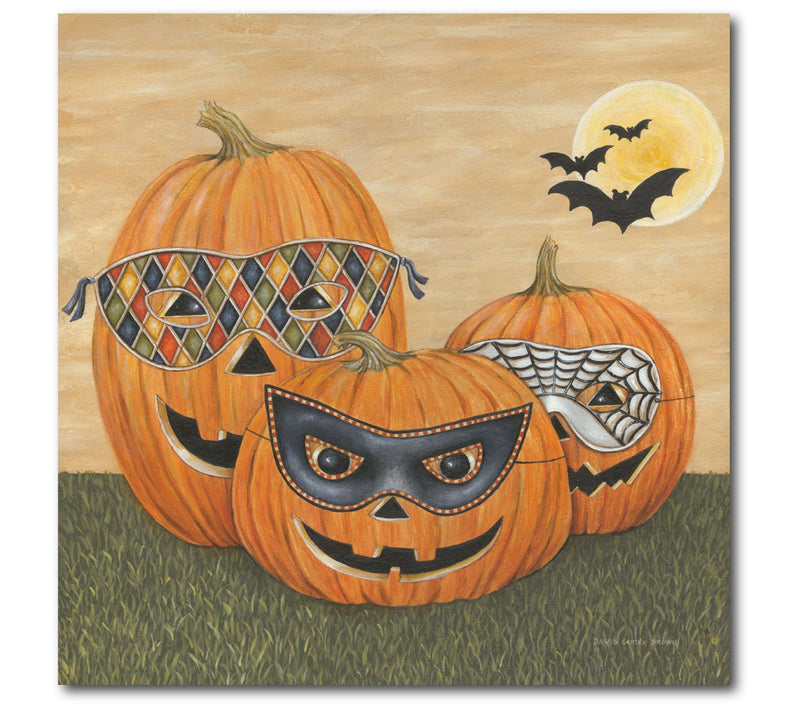 Courtside Market Funny Pumpkins 16x16 Canvas Wa ll Art — View 3