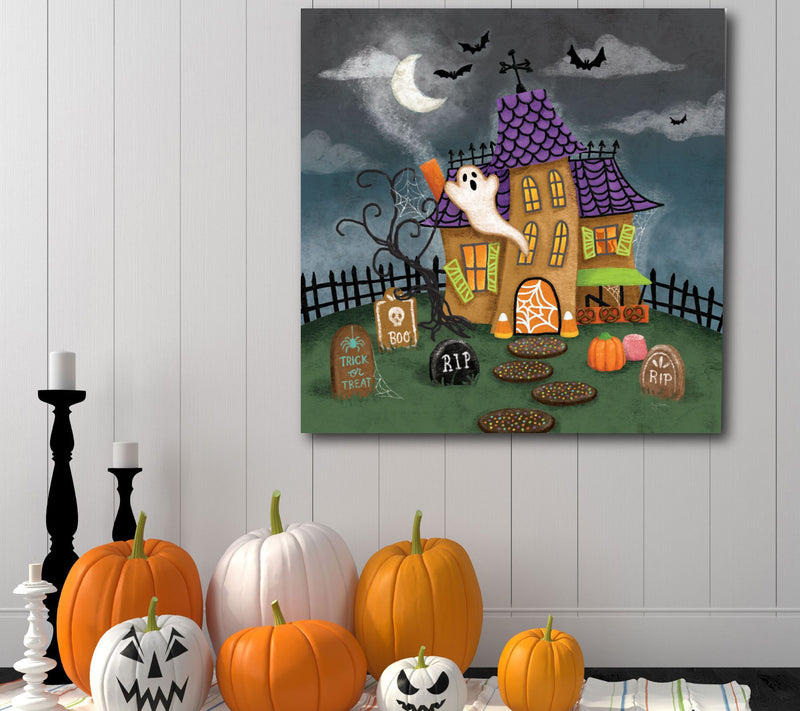 Courtside Market Halloween Shanty 16x16 Canvas Wal l Art — View 5