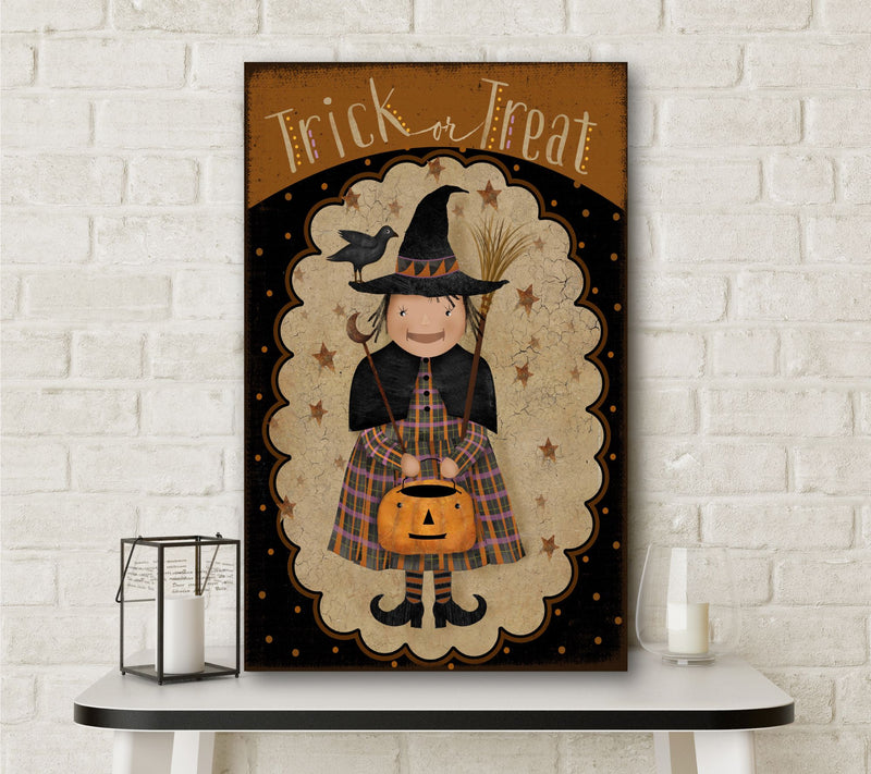 Courtside Market Trick Or Treat Flag 12x18 Canv as Wall Art — View 5
