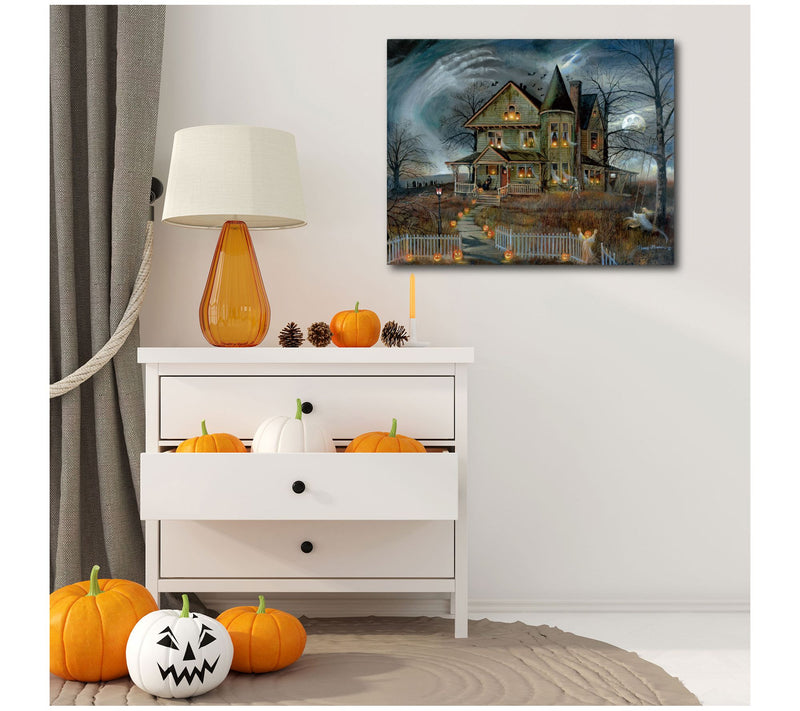Courtside Market Haunted House 16x20 Canvas Wal l Art — View 4
