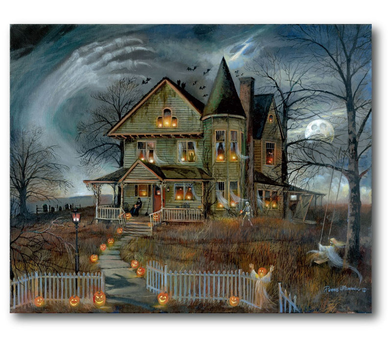 Courtside Market Haunted House 16x20 Canvas Wal l Art — View 3