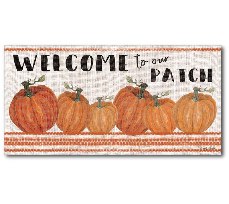 Courtside Market Welcome to our patch 12x24 Canvas Wall Art — Main view