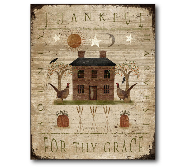 Courtside Market Thankful for Thy Grace 16x20 Canvas Wall Art — Main view