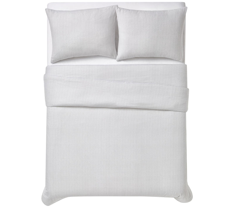 London Fog Herringbone Twin XL 2 Piece FlannelComforter Set — View 3