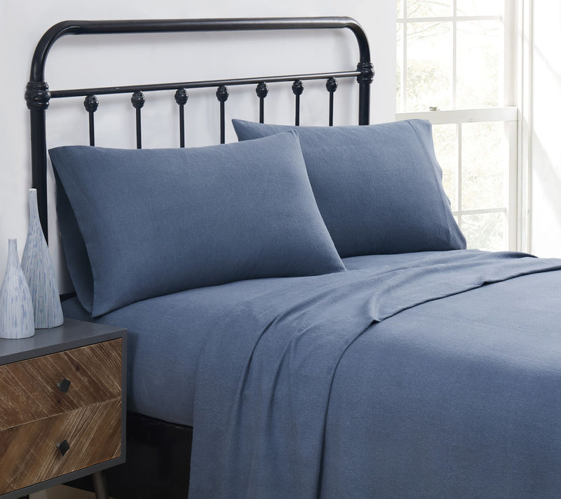 Truly Soft Solid Flannel 4 Piece King Sheet Set — View 3