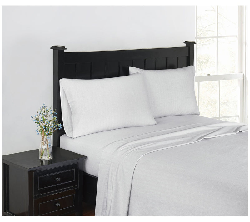 London Fog Herringbone Flannel 3 Piece Twin Sheet Set — Main view