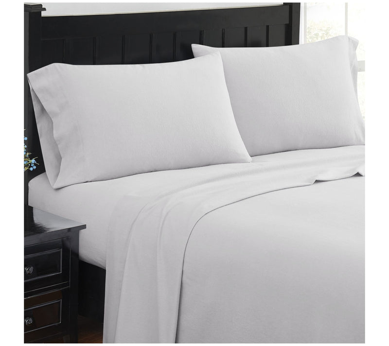 London Fog Herringbone Flannel 3 Piece Twin Sheet Set — View 2